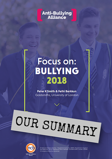 Anti-Bullying Research – Focus On Bullying 2018